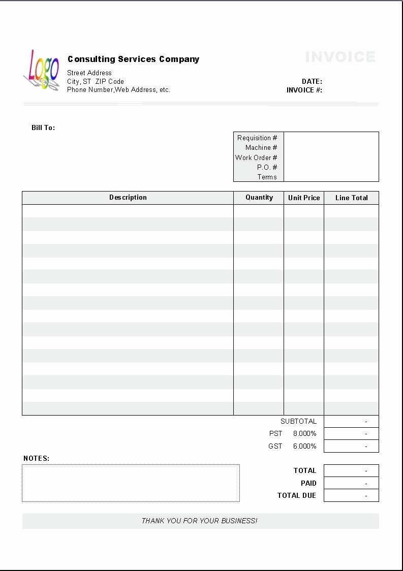 Consulting Invoice Template Word Inspirational Excel Based Consulting Invoice Template Excel Invoice