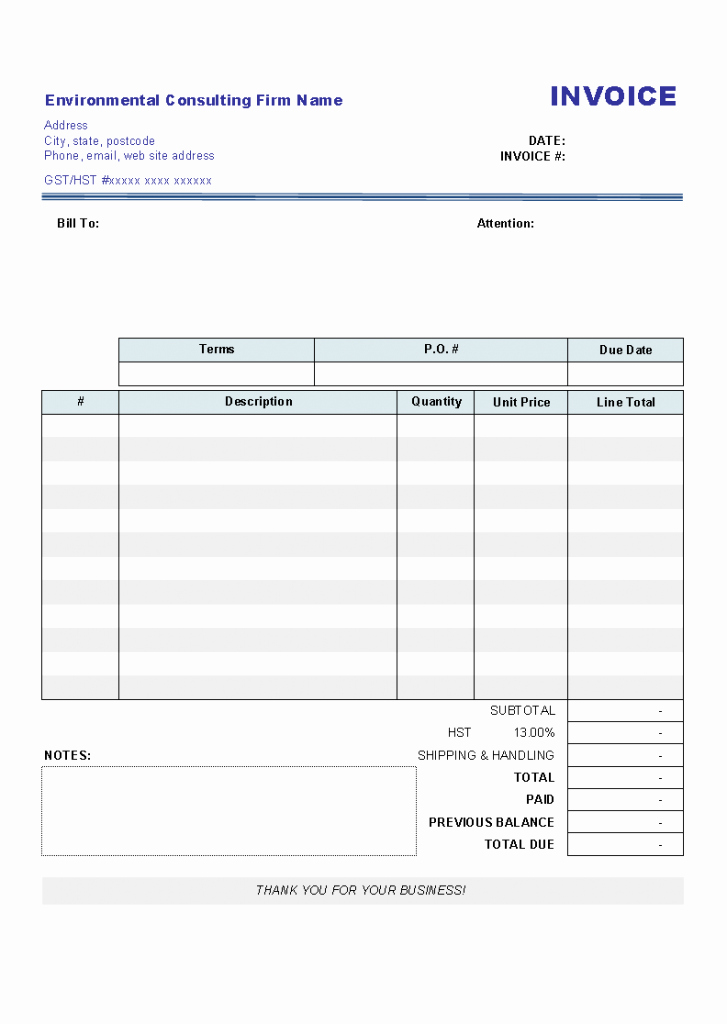 Consulting Invoice Template Word Luxury Blank Invoice Paper
