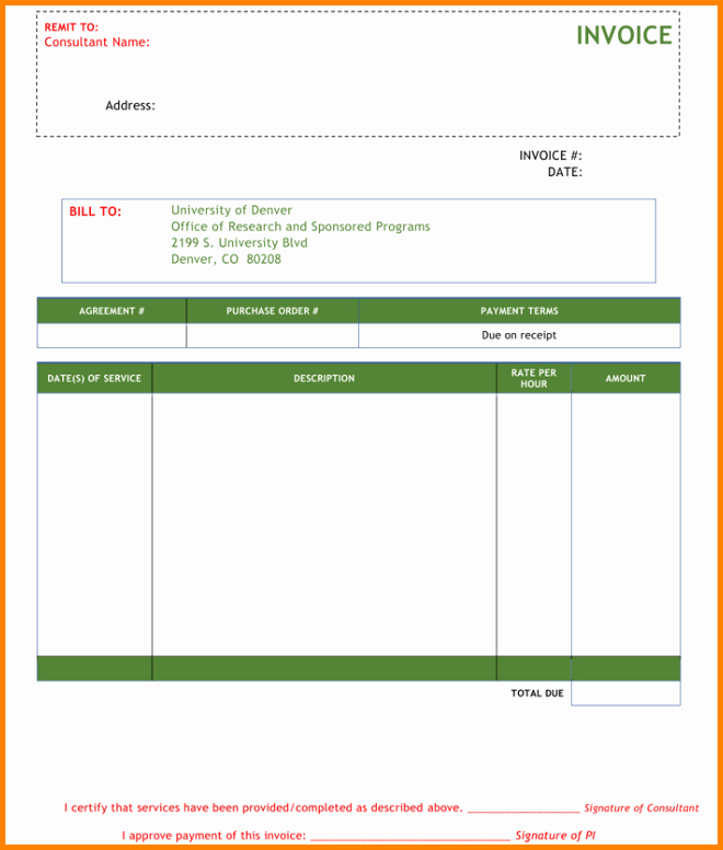 Consulting Invoice Template Word Unique 5 Consultant Bill format In Word