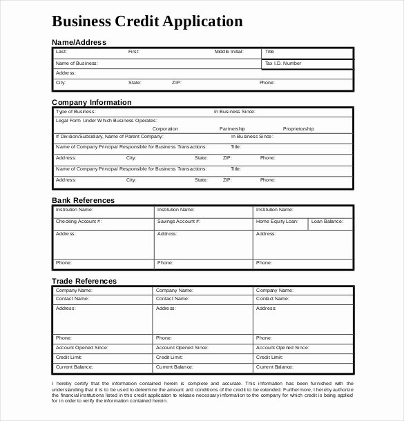 Consumer Credit Application form Unique 18 Credit Application Templates Free Google Docs