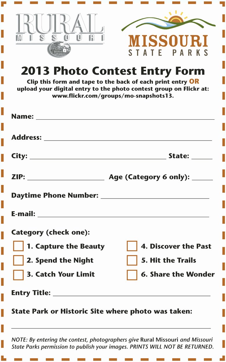 Contest Entry form Template Luxury Contest Entry forms Template Blank – Radiofama