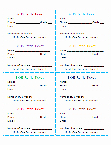 Contest Entry form Template Word Awesome 45 Raffle Ticket Templates