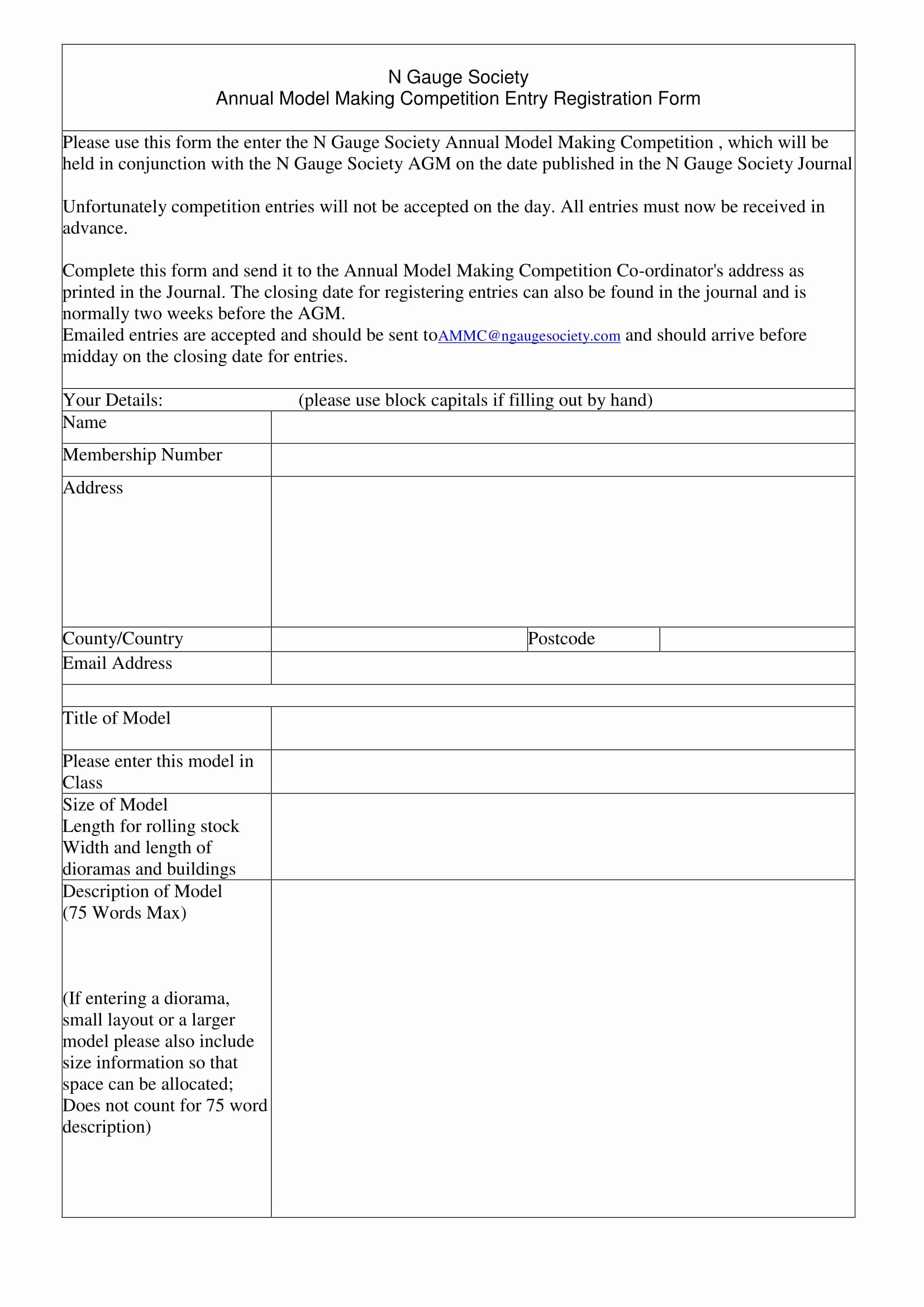 Contest Entry form Template Word Elegant 7 Examples Of Petition Entry Registration form