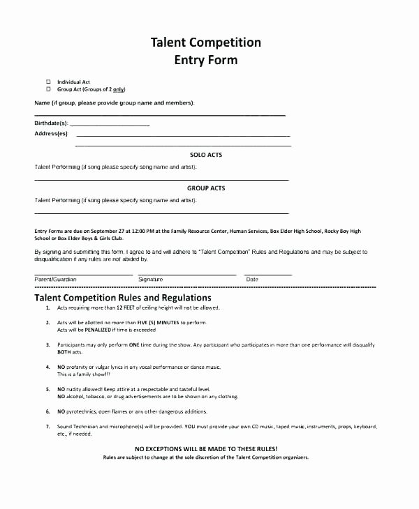 Contest Entry form Template Word Fresh Printable Entry form Template – Nyani