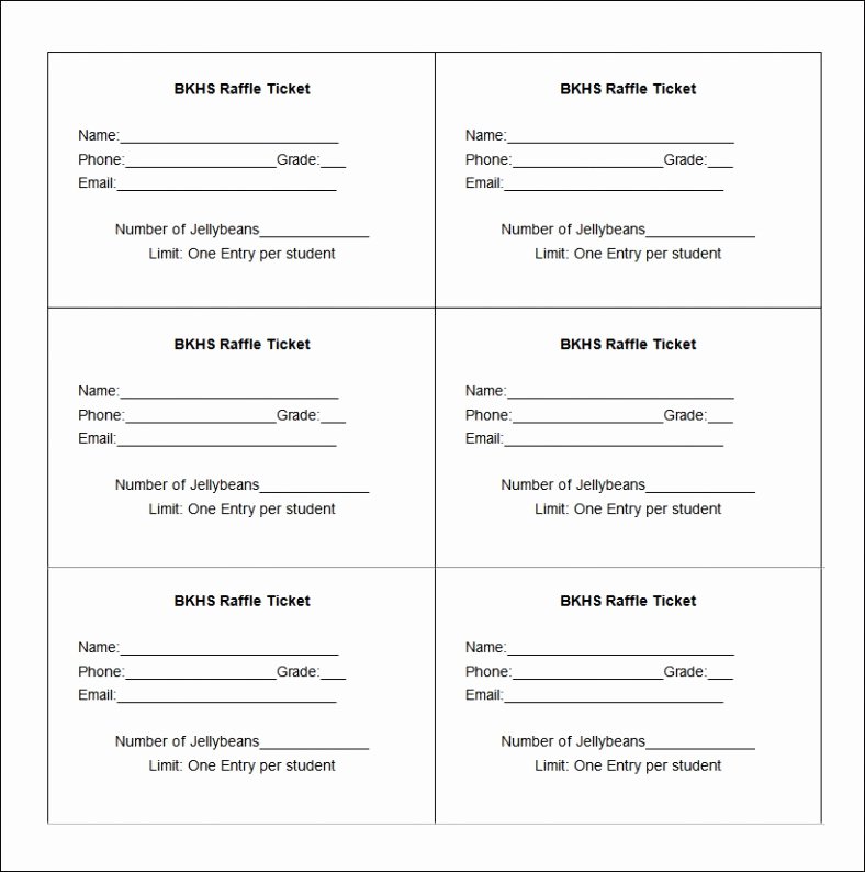 Contest Entry form Template Word Unique 18 Sample Printable Raffle Ticket Templates Psd Ai
