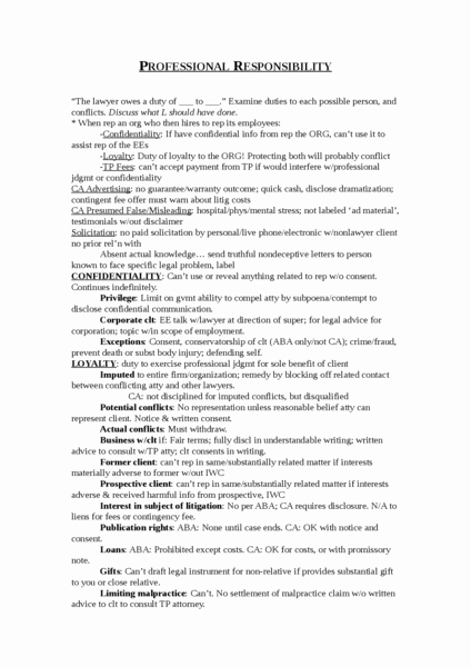 Contingency Contract Aba Best Of Professional Responsibility Super Summary