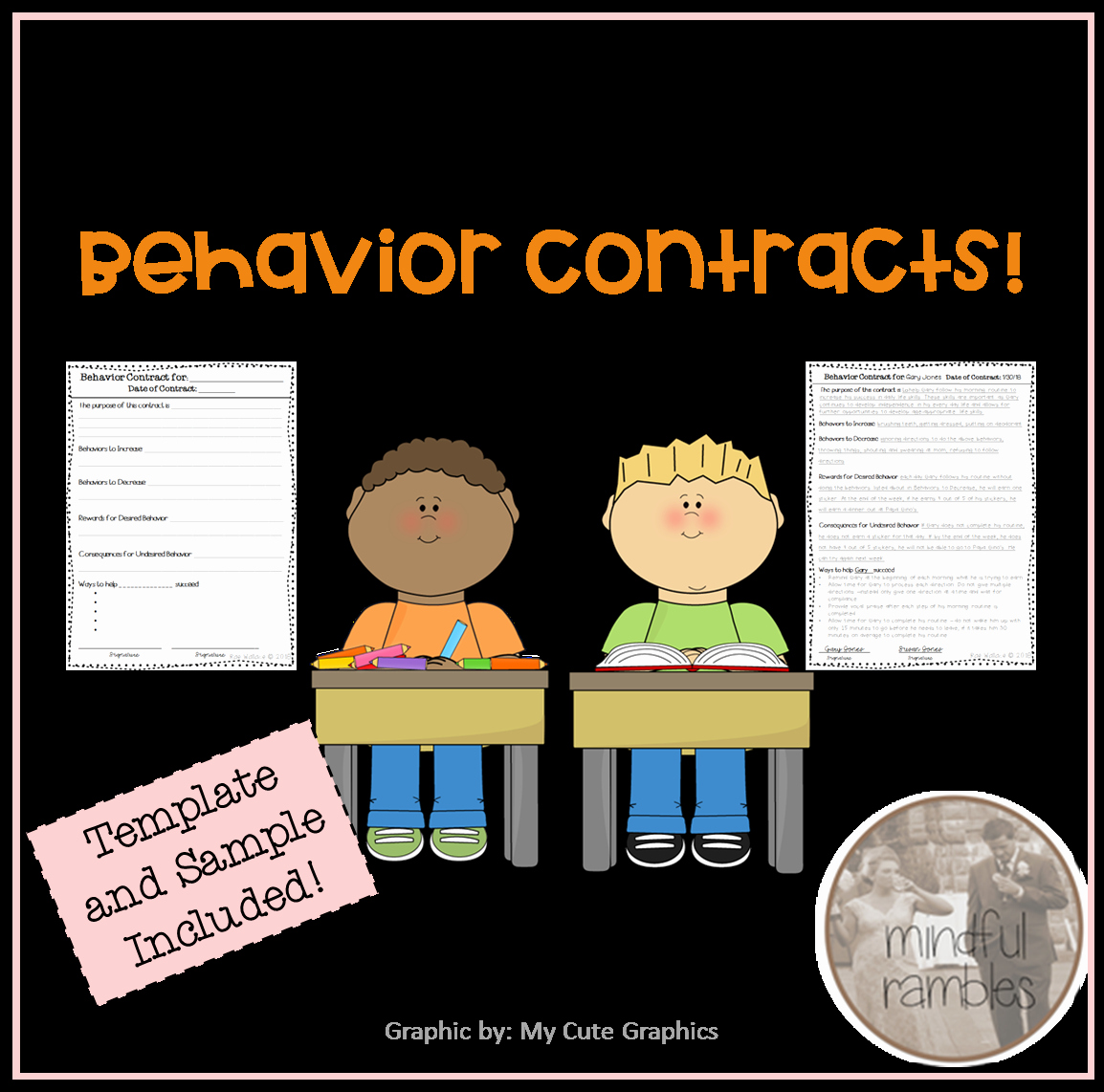 Contingency Contract Aba Elegant All About Behavior Contracts A Freebie Mindful Rambles