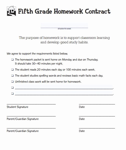 Contingency Contract Example Awesome Behavior Contracts and Checklists that Work