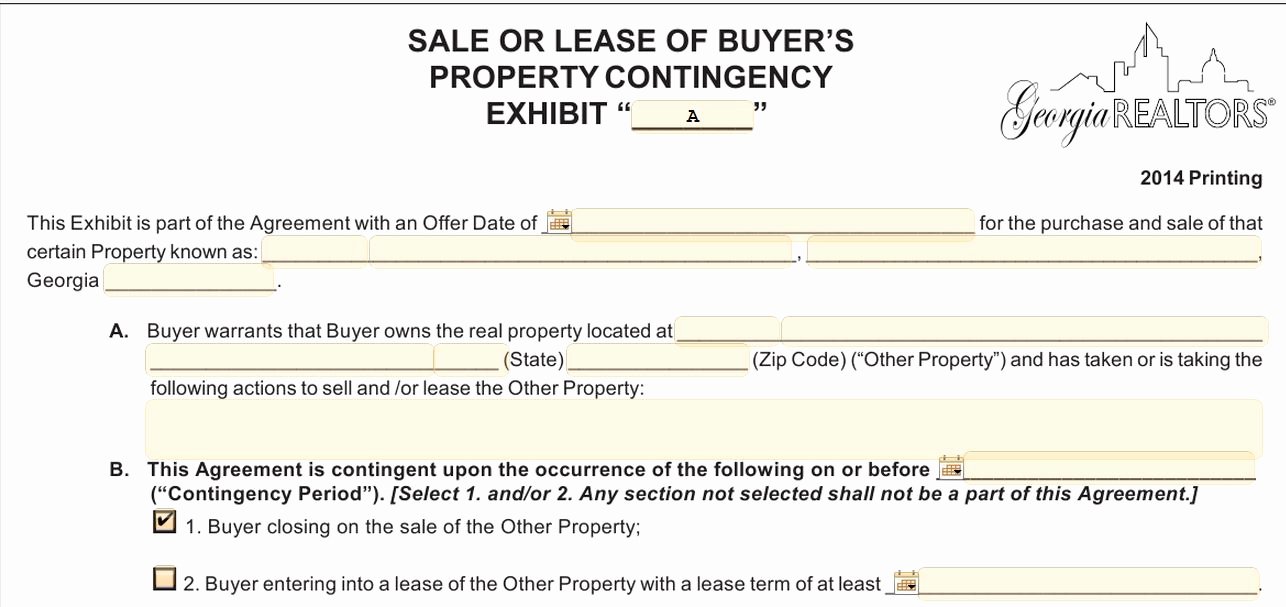 Contingency Contract Example Beautiful What is A Kick Out In A Georgia Real Estate Contract