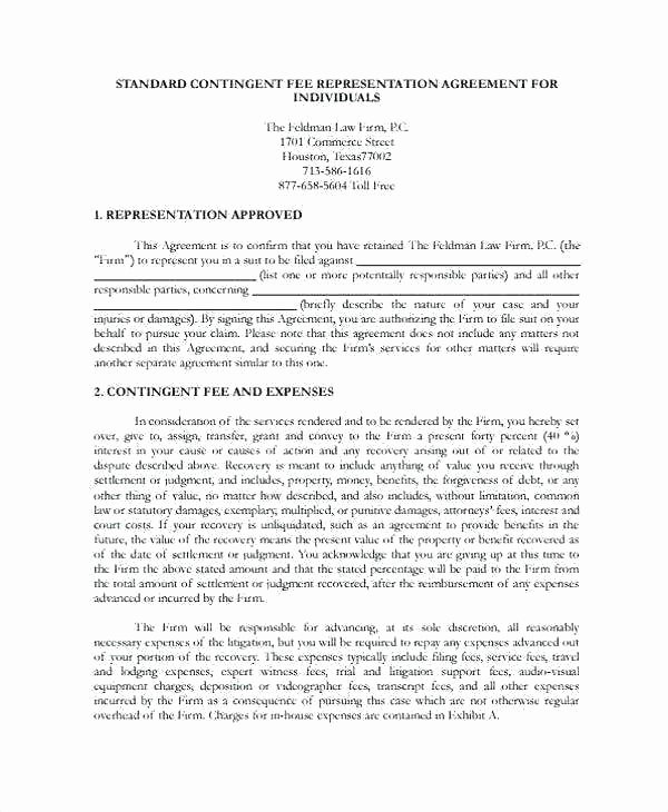 Contingency Contract Example Fresh Contingency Agreement Template – Cbkifo
