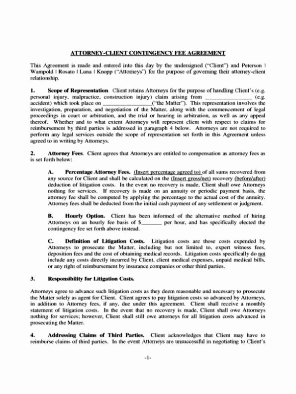 Contingency Contract Example Fresh Contingency Agreement Template Sampletemplatess