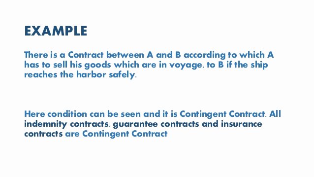 Contingency Contract Example Luxury Contingent Contract