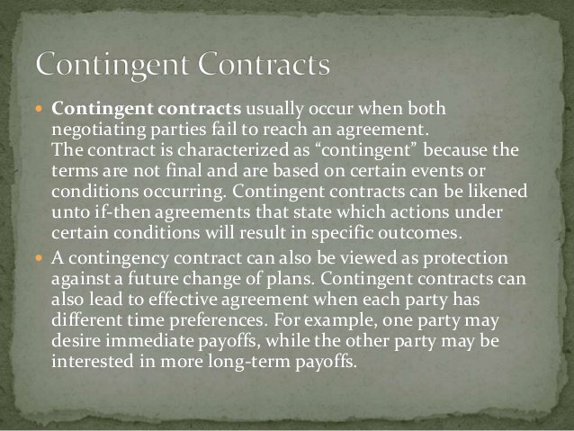 Contingency Contract Examples Inspirational Quasi Contracts &amp; Contingent Contracts