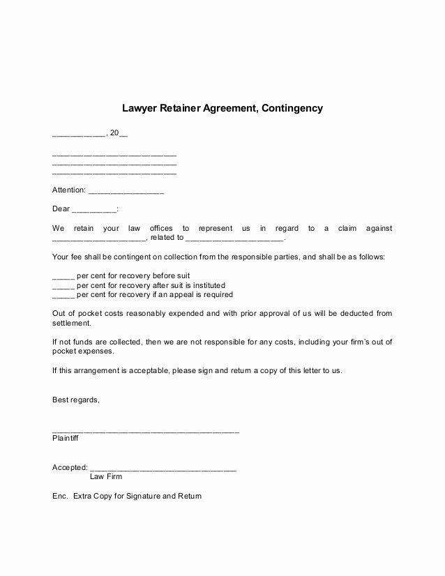 Contingency Contract Examples Luxury Consulting Retainer Agreement Sample Templates Resume