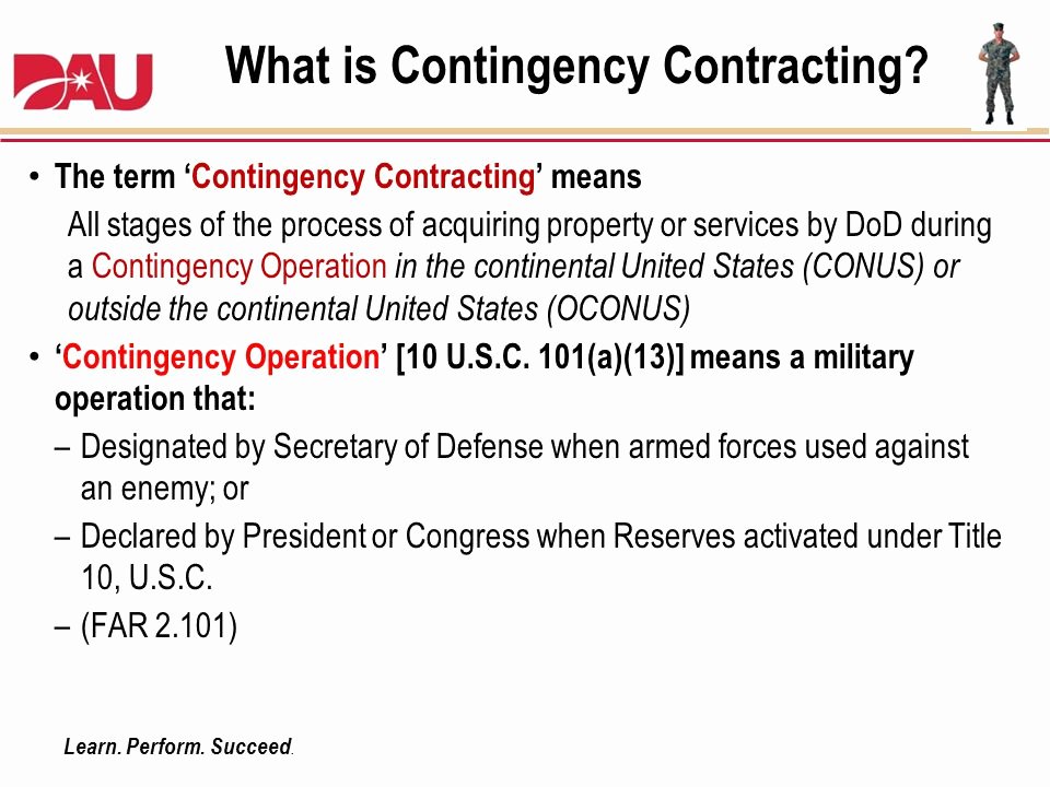 Contingency Contract Examples Unique Chapter 2 Contracting Authorities and Structure Ppt