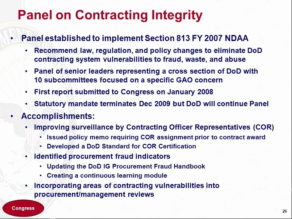 Contingency Contracting Example Elegant Osd View Of Contingency Contracting Ppt