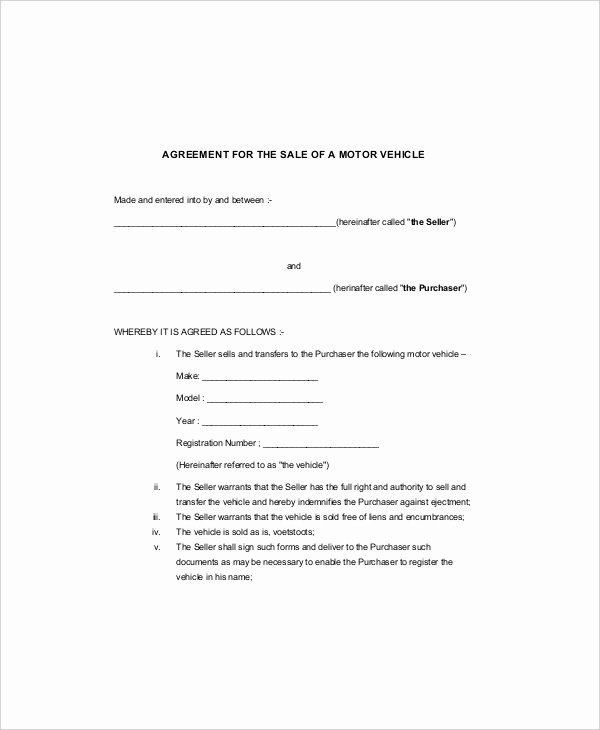 Contract for Buying A Car Lovely Sample Purchase Agreement forms 10 Free Documents In Pdf