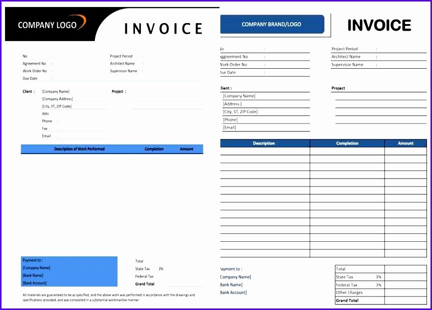 Contractor Invoice Template Excel Luxury 5 Invoice Template Excel Exceltemplates Exceltemplates