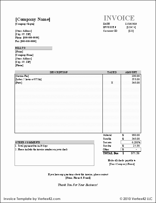 Contractor Invoice Template Excel New Subcontractor Invoice Template Excel