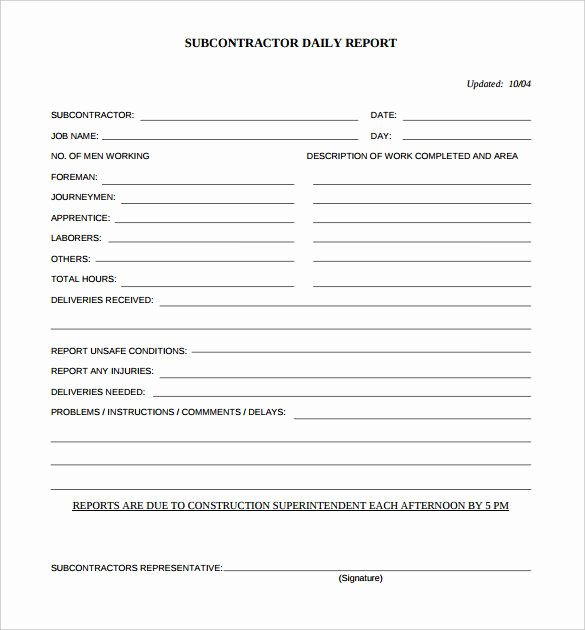 Contractors Daily Log Book Elegant Daily Construction Report Template 25 Free Word Pdf