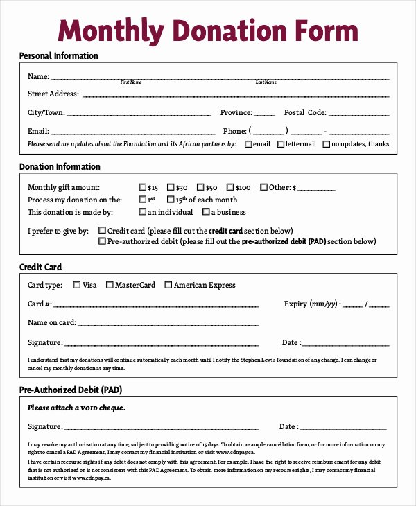 Contracts for Sperm Donors Template Awesome Blank In Kind Donation form Template Templates Resume