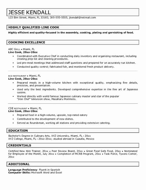 Cook Description for Resume Fresh 517 Best Images About Latest Resume On Pinterest