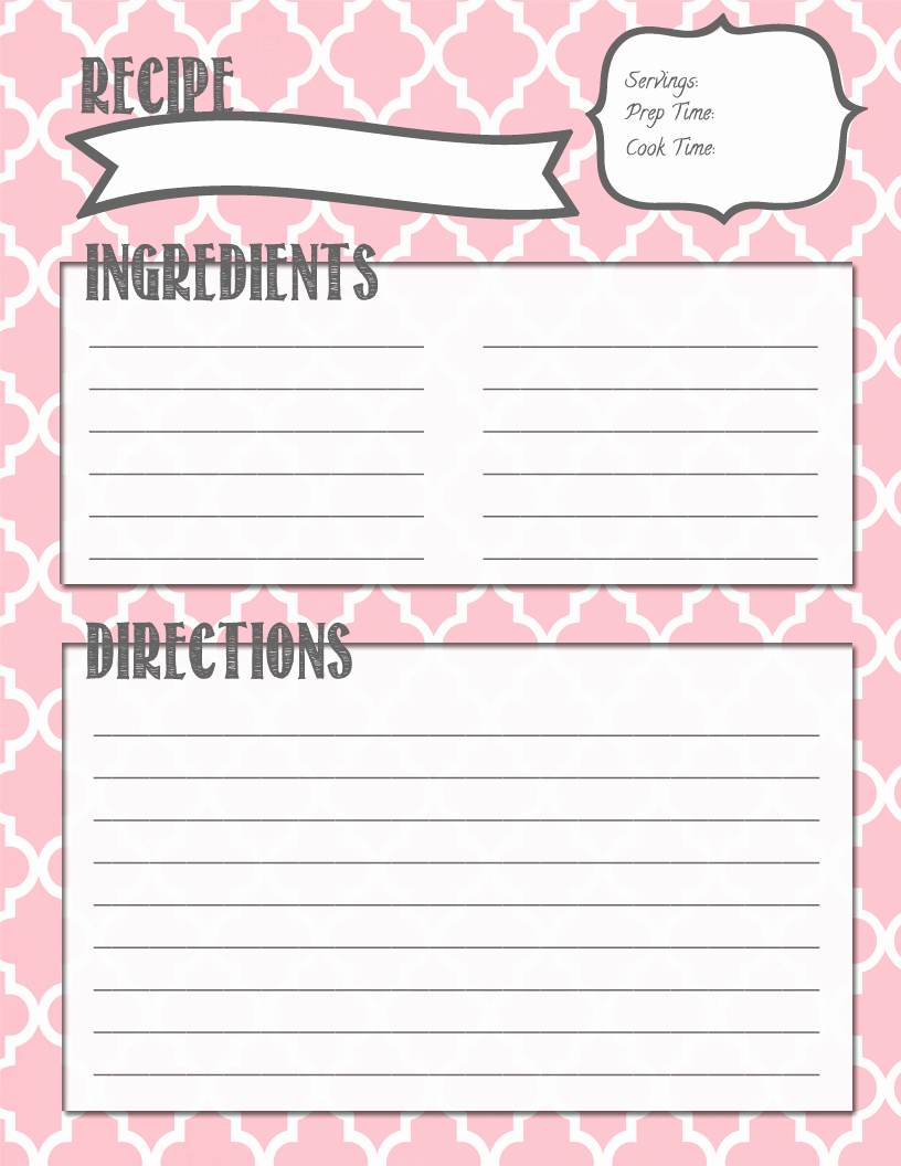 Cookbook Template Pages Inspirational Melanie Gets Married Recipe Binder Printables