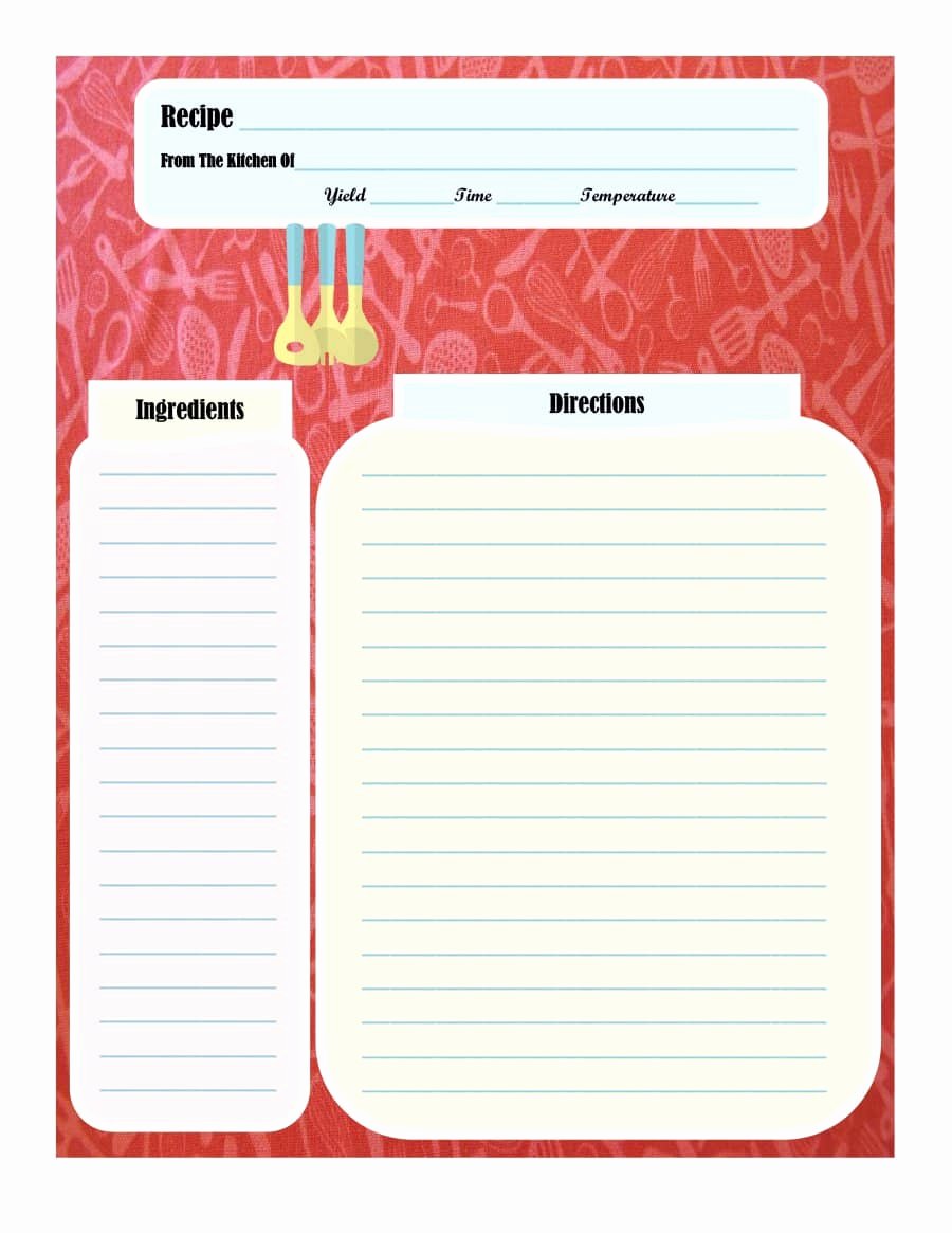 Cookbook Template Pages Luxury 44 Perfect Cookbook Templates [ Recipe Book &amp; Recipe Cards]
