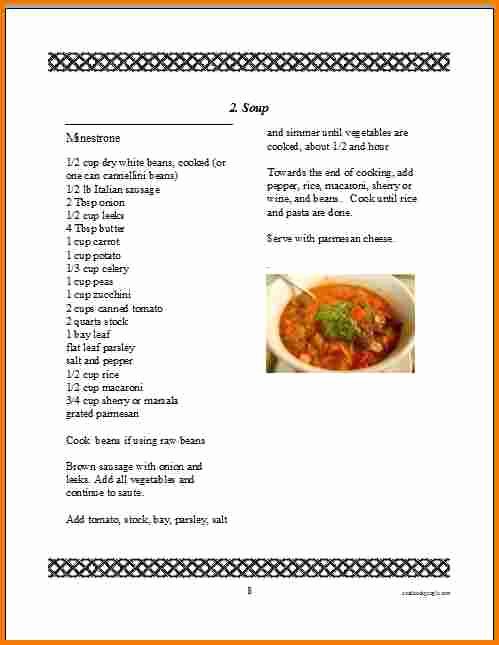 Cookbook Template Pages Luxury Free Cookbook Templates