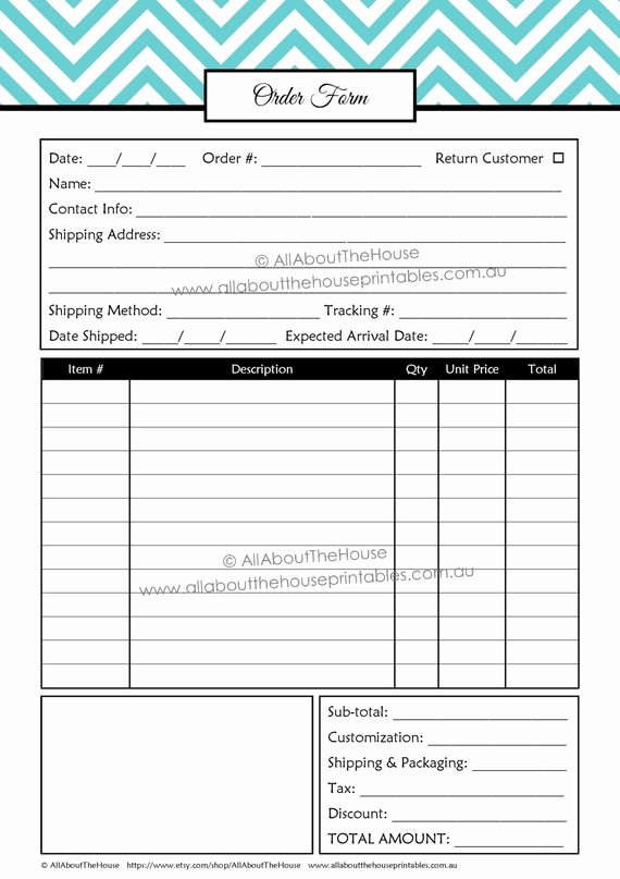 Cookie order form Template Awesome order form Custom order form Printable Business Planner