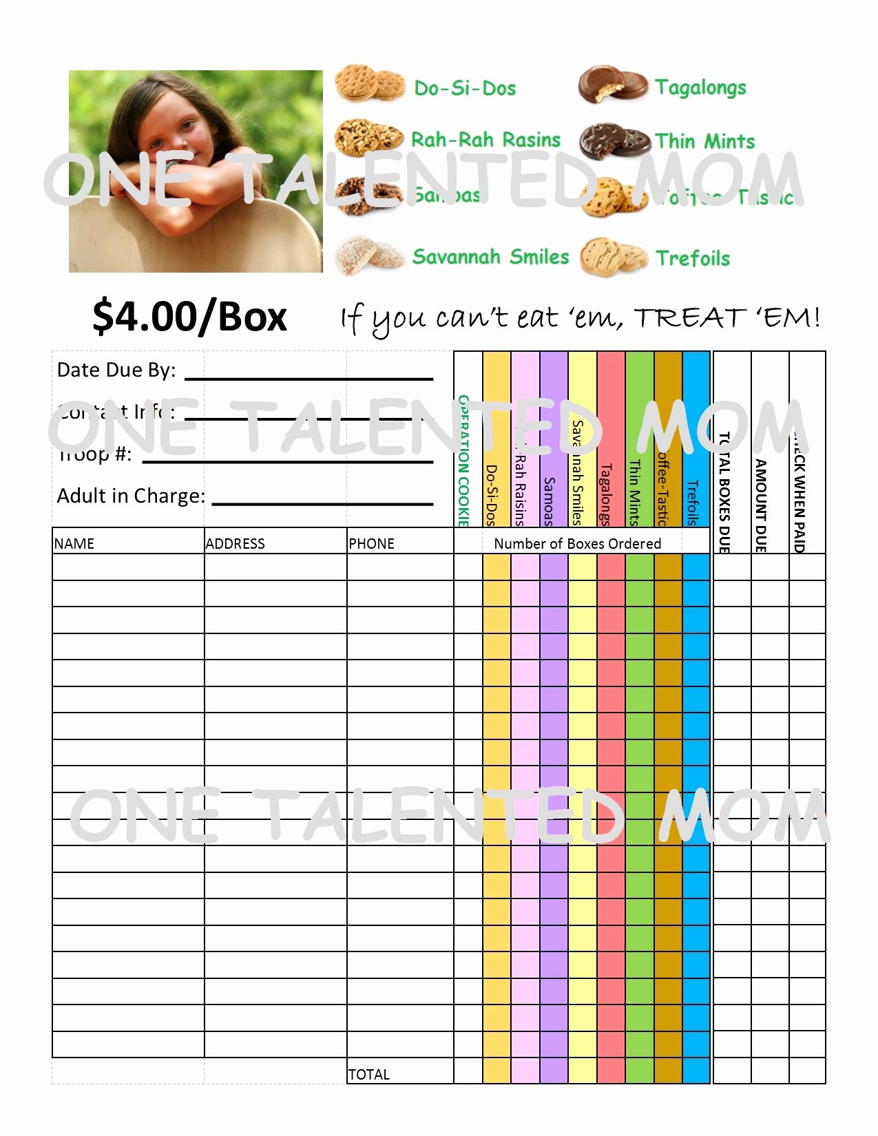 Cookie order form Template Beautiful 2016 Cookie form is Here