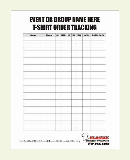 Cookie order form Template Unique Blank T Shirt order form Template …