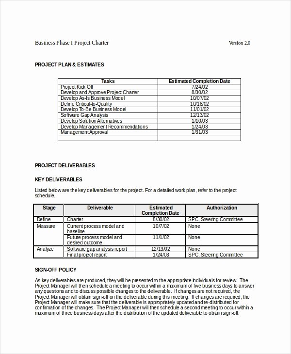 Corporate Charter Template Awesome Project Charter Template 10 Free Word Pdf Documents