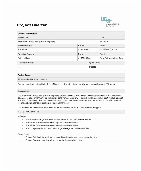 Corporate Charter Template Inspirational Project Charter Template 10 Free Word Pdf Documents