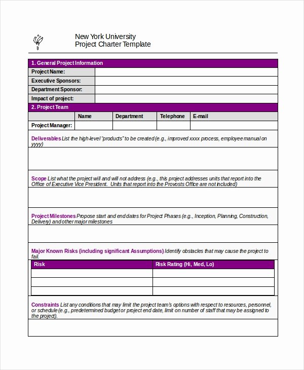 Corporate Charter Template Inspirational Project Charter Template 10 Free Word Pdf Documents