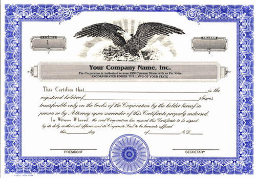 Corporate Seal Template Word Elegant Custom Printed Certificates Corporation Corporation