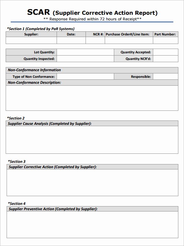 Corrective Action Preventive Action Template Best Of Corrective Action Template – Free Download