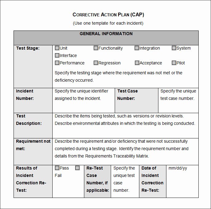 Corrective Action Preventive Action Template Lovely Corrective Action Plan Template 22 Free Word Excel