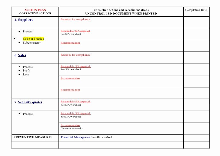 Corrective Action Preventive Action Template Luxury Re Mendations 2008 Blank form