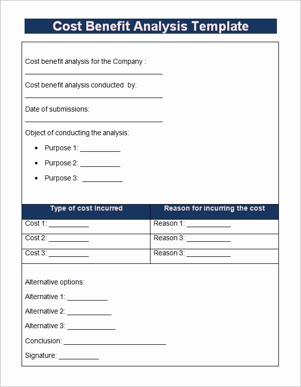 Cost Benefit Analysis Excel Template Lovely 18 Cost Benefit Analysis Templates Word Pdf