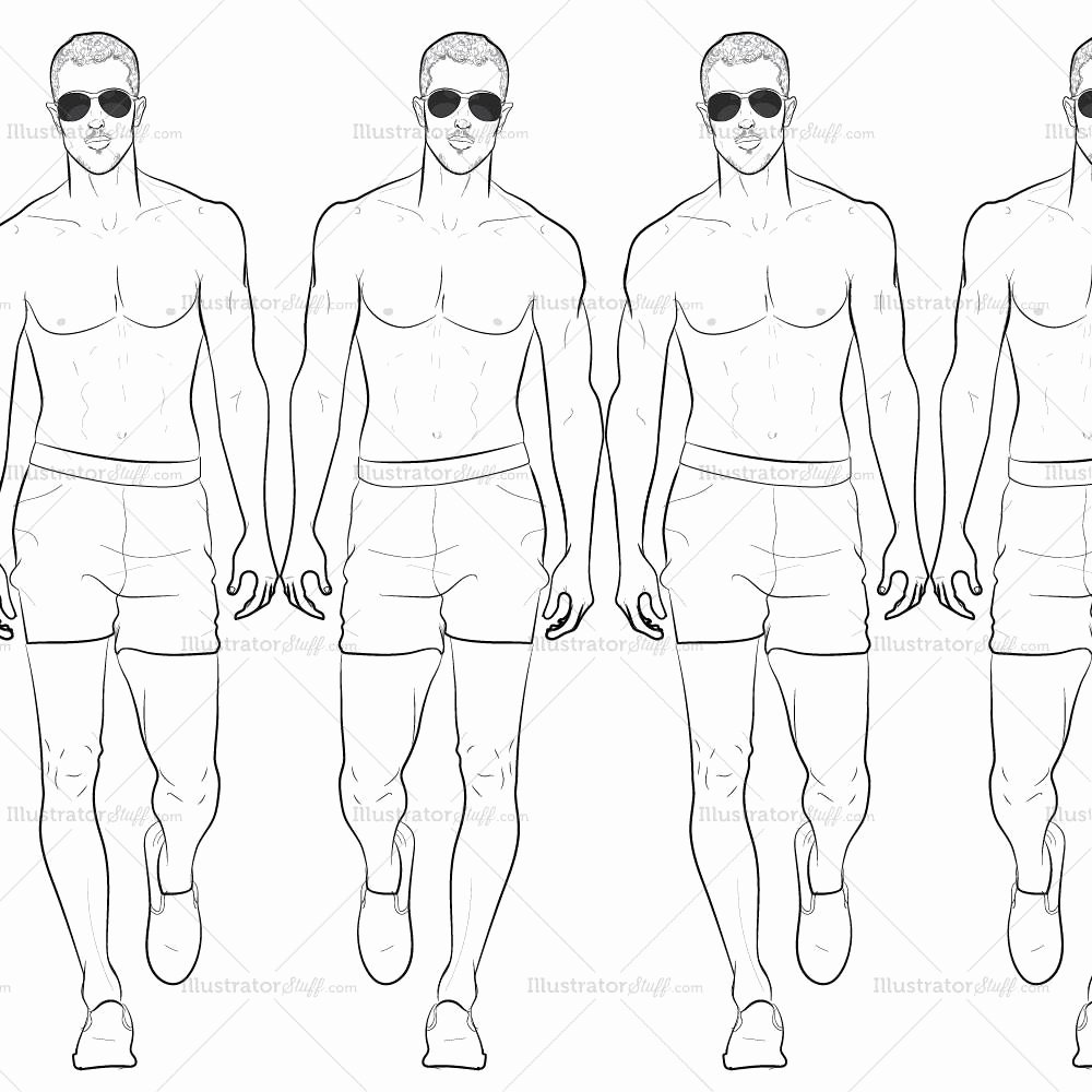 Costume Design Template Male Beautiful Male Runway Croquis Template Jake – Illustrator Stuff