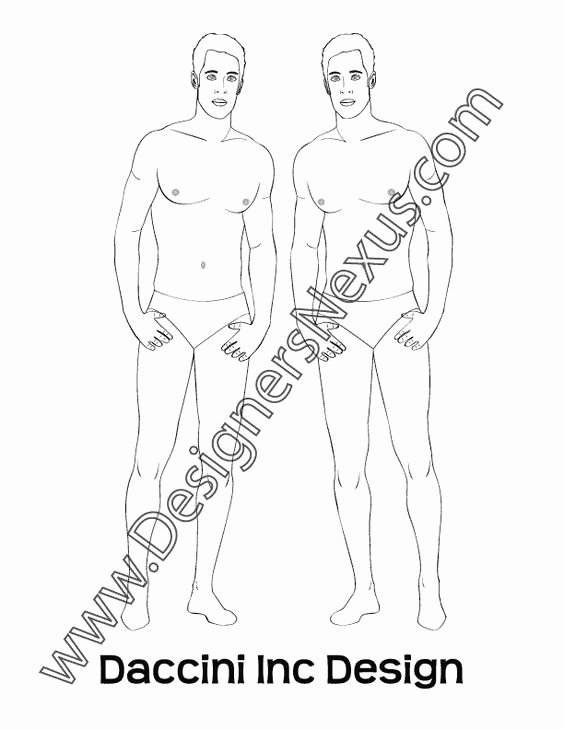 Costume Design Template Male Elegant Croquis Fashion Design Portfolios and Fashion