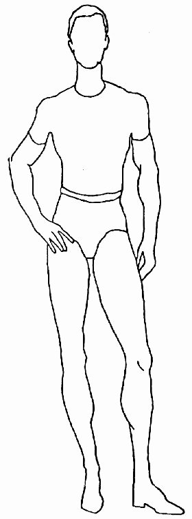 Costume Design Template Male Fresh Plus Size Croquis