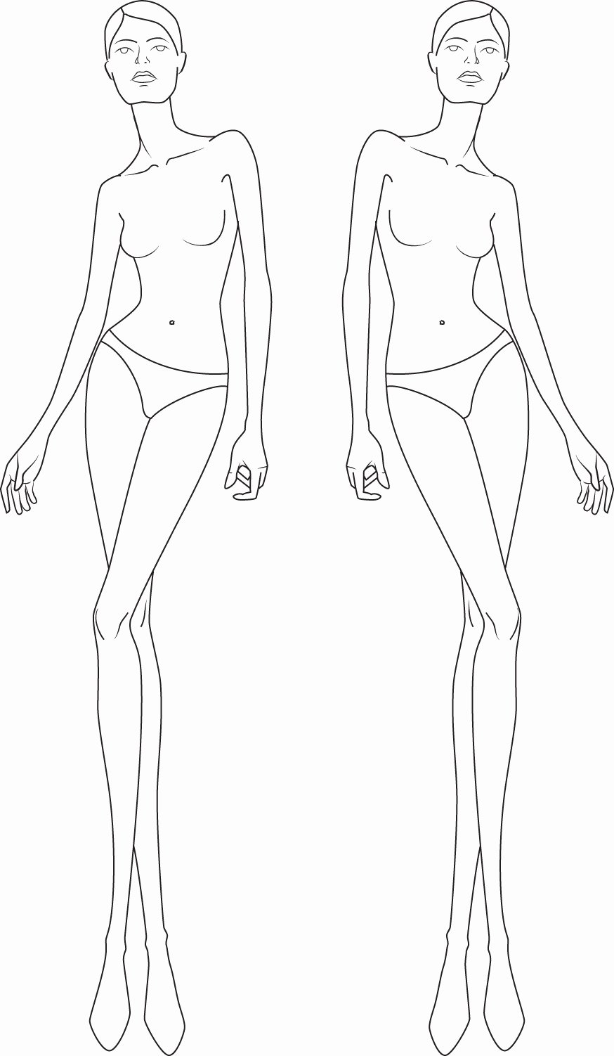 Costume Design Template Male Inspirational Coloring Templates Blank Female Costume Fashion Sketch