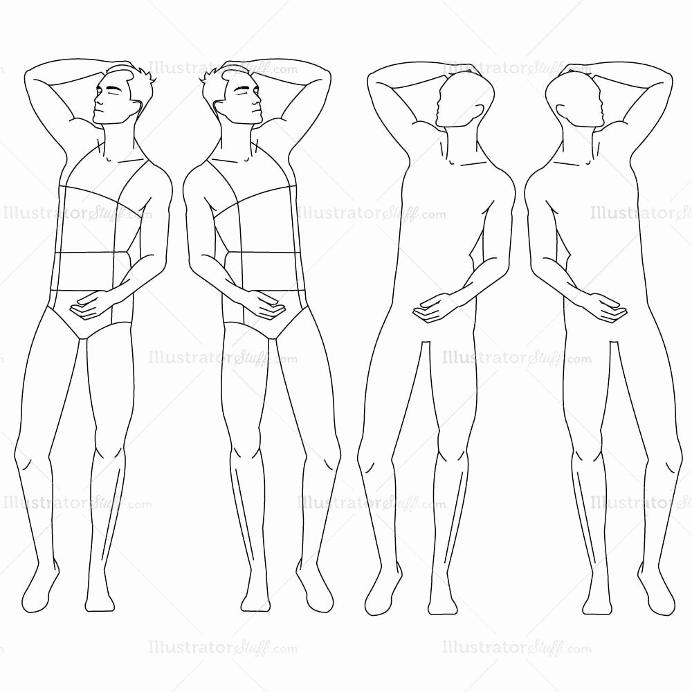 Costume Design Template Male Inspirational Male Fashion Croquis Template – Templates for Fashion