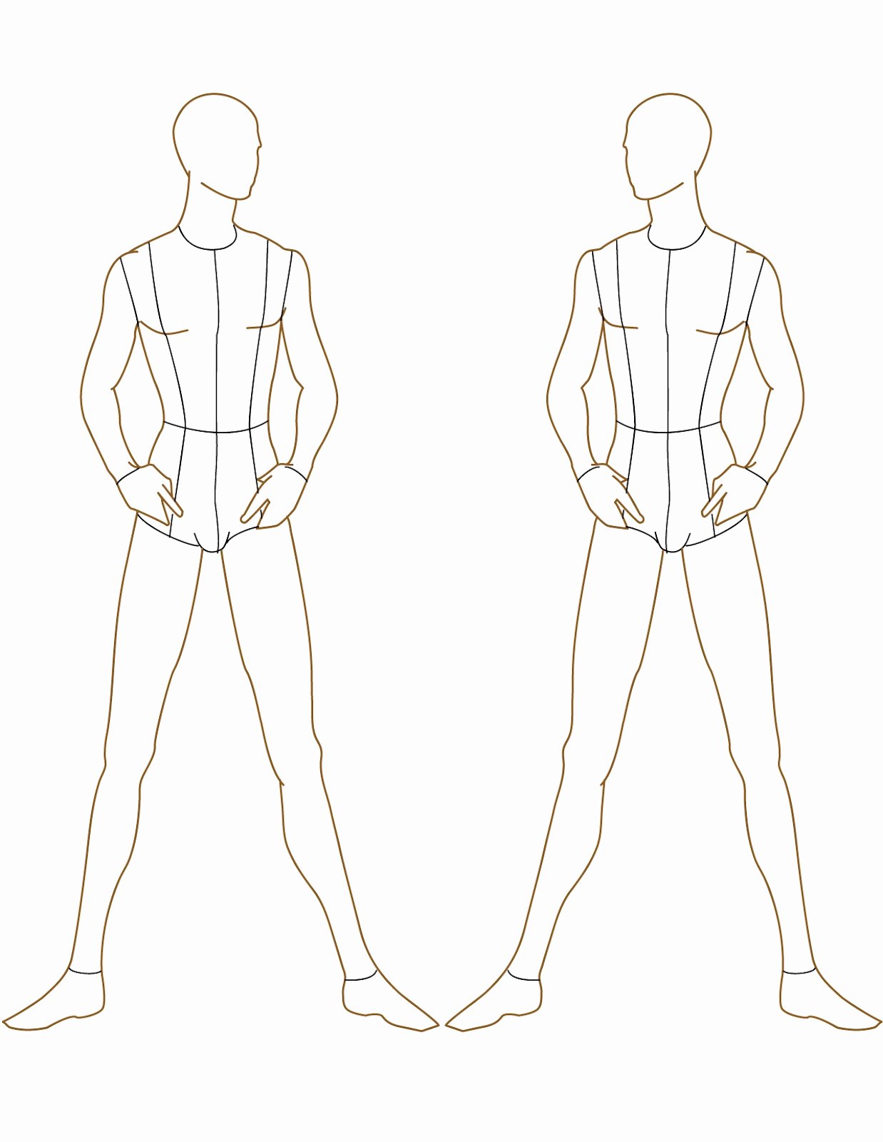 Costume Design Template Male New Fashion Studio Fashion Templates