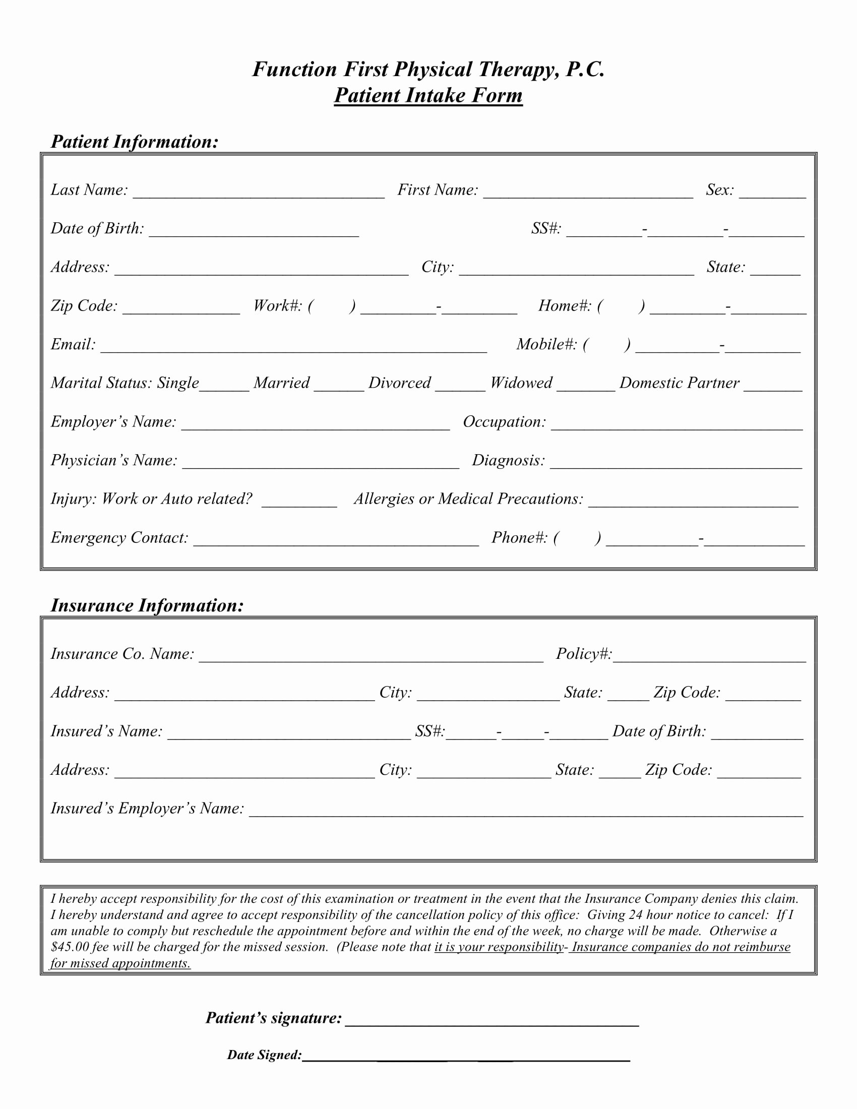 Counseling Intake form Template Lovely Counseling Intake form Template Romeondinez