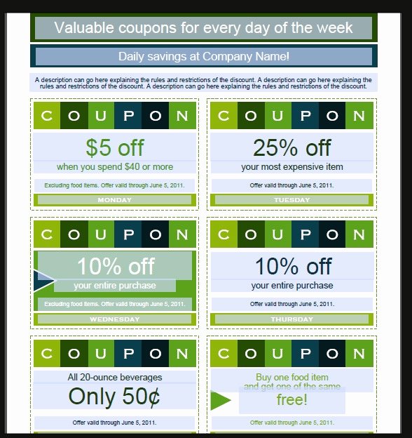 Coupon Template Word Beautiful 40 Printable Coupon Design Templates Psd Ai Word