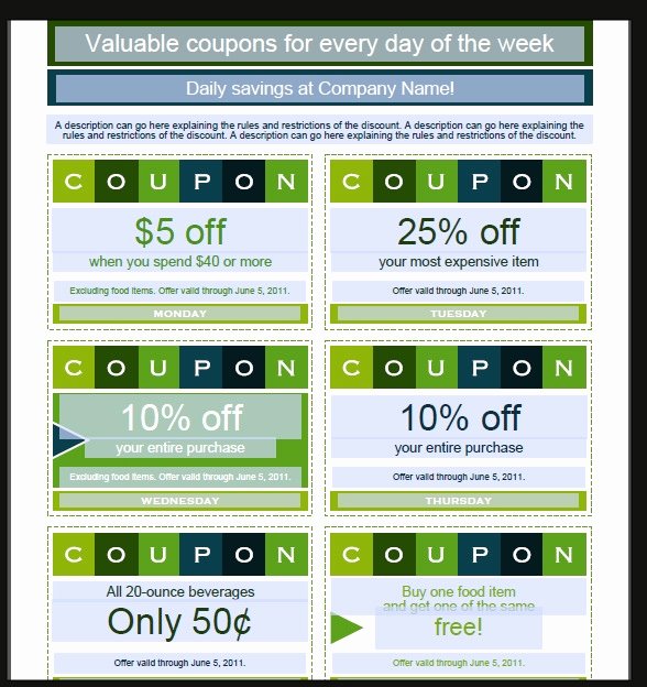 Coupon Template Word Beautiful 40 Printable Coupon Design Templates Psd Ai Word