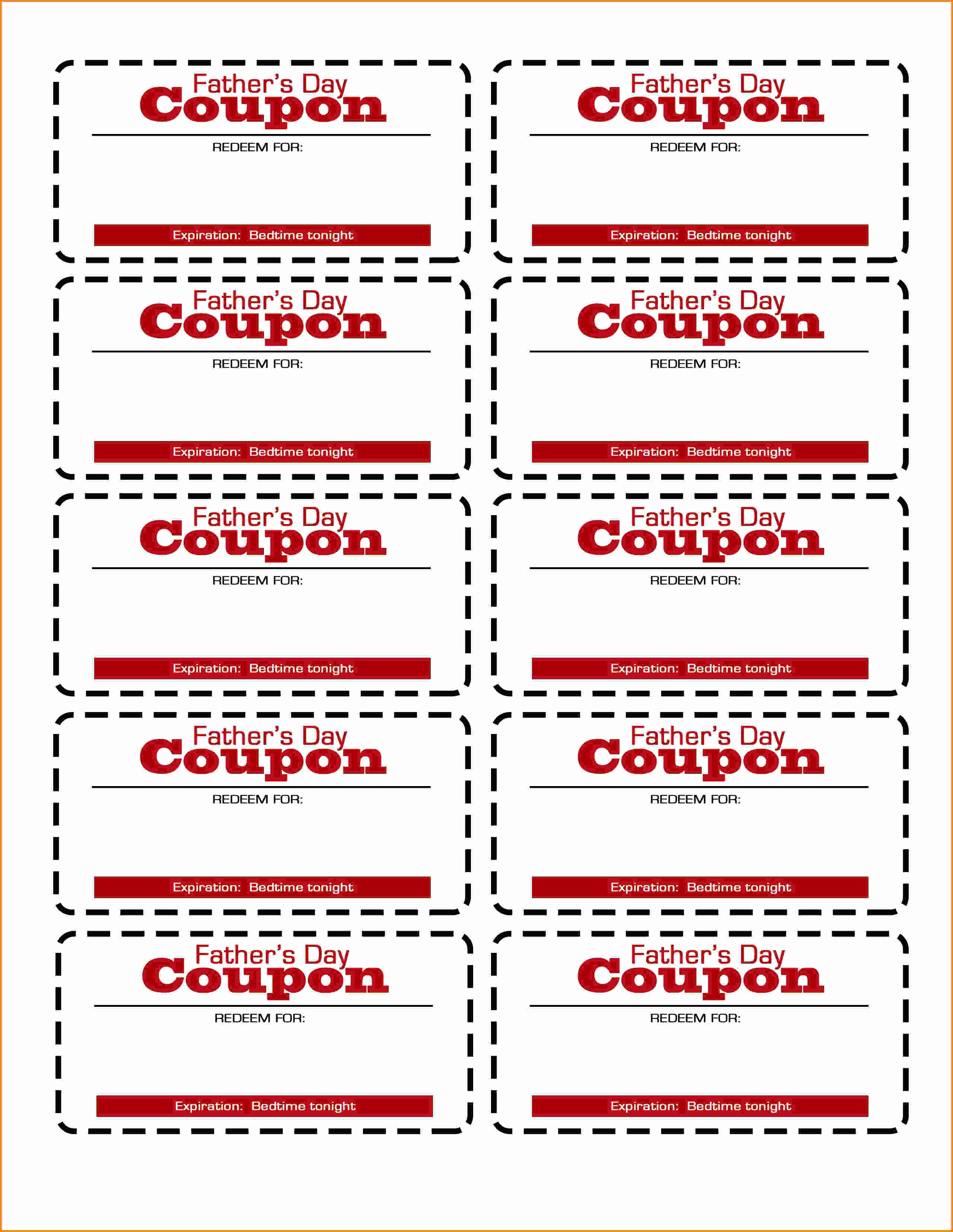 Coupon Template Word Fresh Coupon Template Printable Free